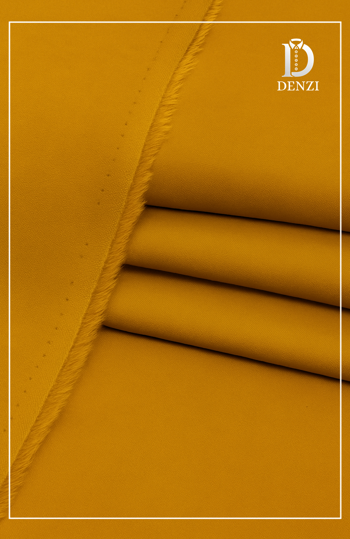 Unstitched Cotton Fabric- Mustard Gold