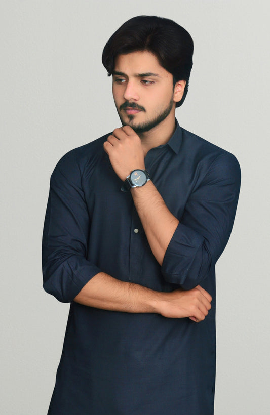 Double Stitched Premium Charcoal Grey-Suit