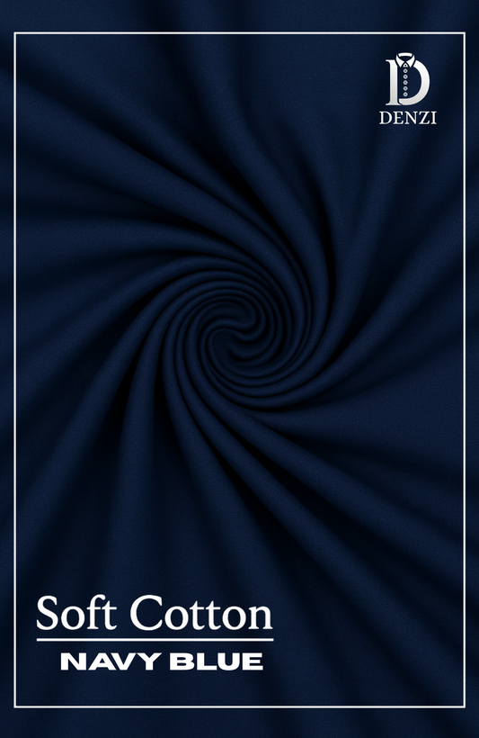 Unstitched Cotton Fabric- Navy Blue