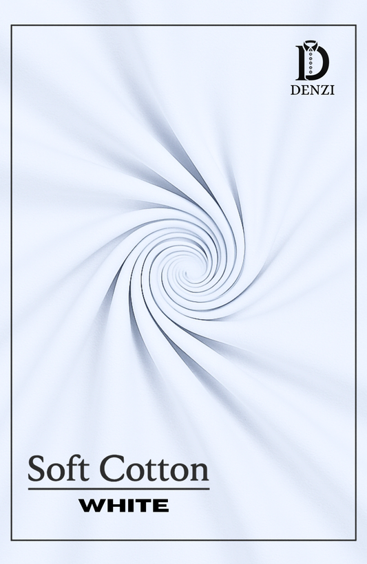 Unstitched Cotton Fabric- White