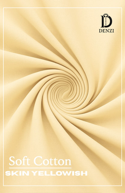 Unstitched Cotton Fabric- Skin Yellowish