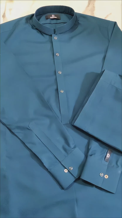 Classic Zinc Colour Wash & Wear Stitched Shalwar Suit