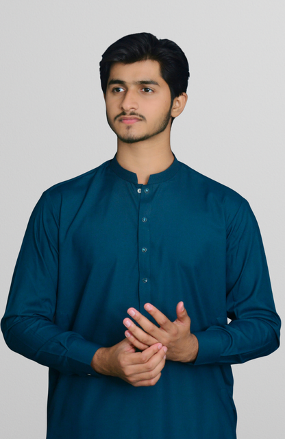 Classic Zinc Colour Wash & Wear Stitched Shalwar Suit