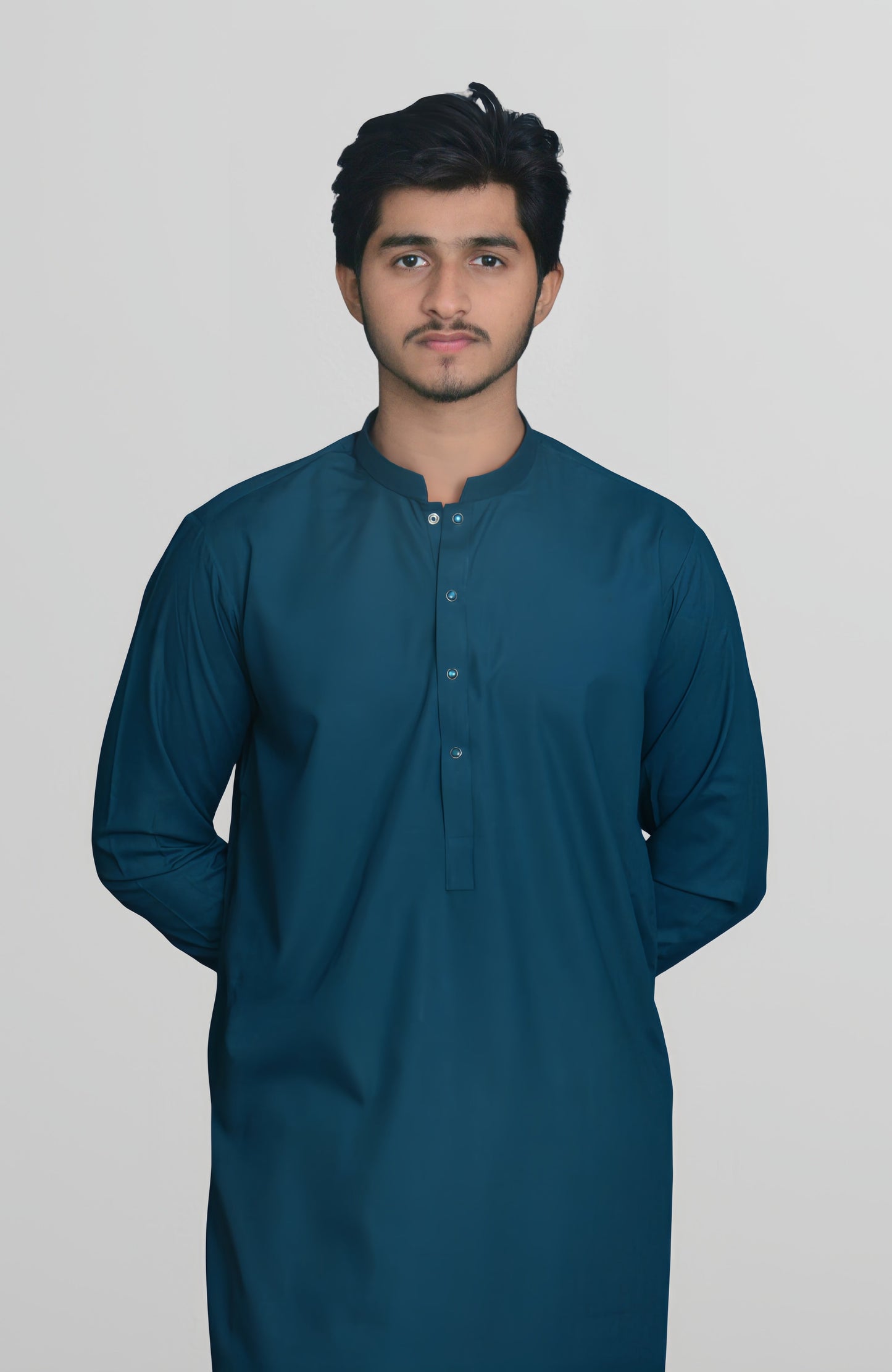 Classic Zinc Colour Wash & Wear Stitched Shalwar Suit